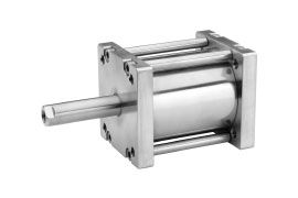 Einfachwirkende Kompaktzylinder nach ISO 21287 aus Edelstahl Ø 20 - 100 mm, Feder deckelseitig, Innengewinde | Pneumatikhersteller JOYNER