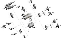 Anbauteile für Kompaktzylinder ISO 21287 und Normzylinder nach ISO 15552 | Pneumatikhersteller JOYNER